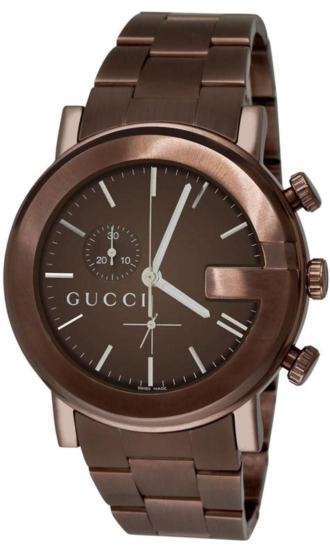 gucci mens watch brown black|Gucci wrist watch for men.